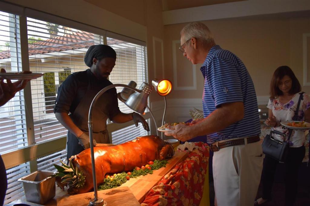 guest at carving station