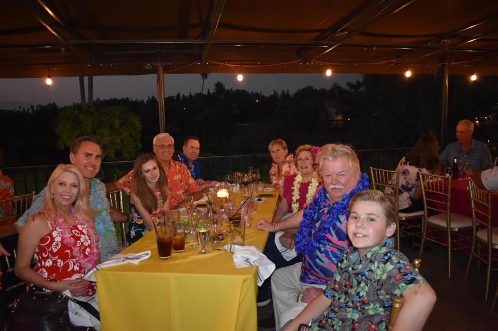 guests enjoying luau 